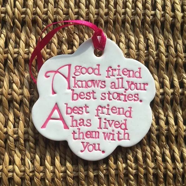 Best Christmas Gift -Clay Flower Friendship Ornaments