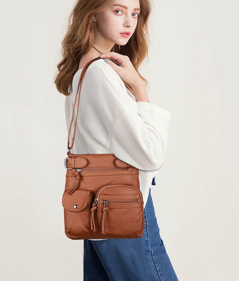 ⏰Promotion 49% OFF💥Multi-Pocket Crossbody Bag Soft Shoulder Purse Bag