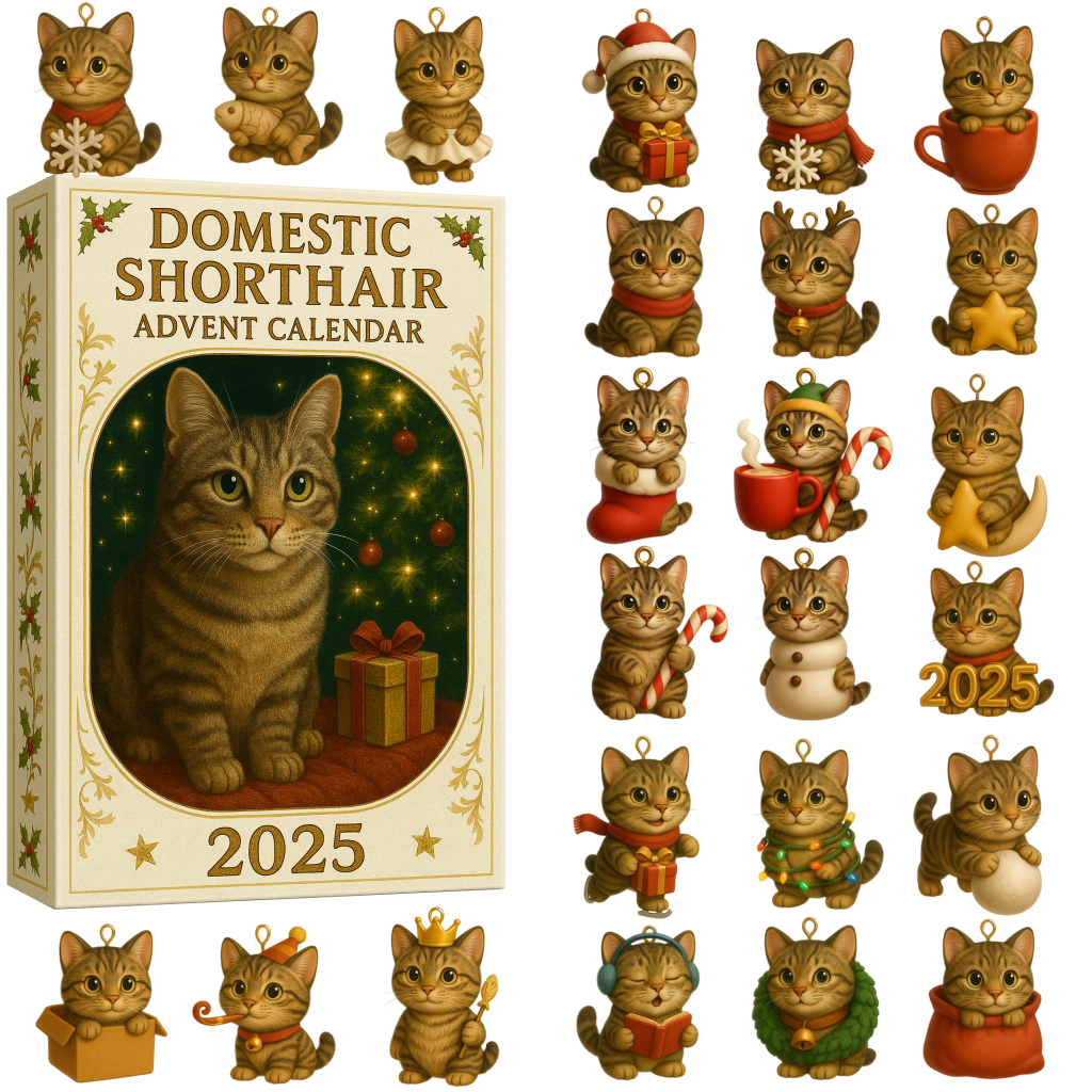 Domestic Bobtail Cat 2025 Advent Calendar