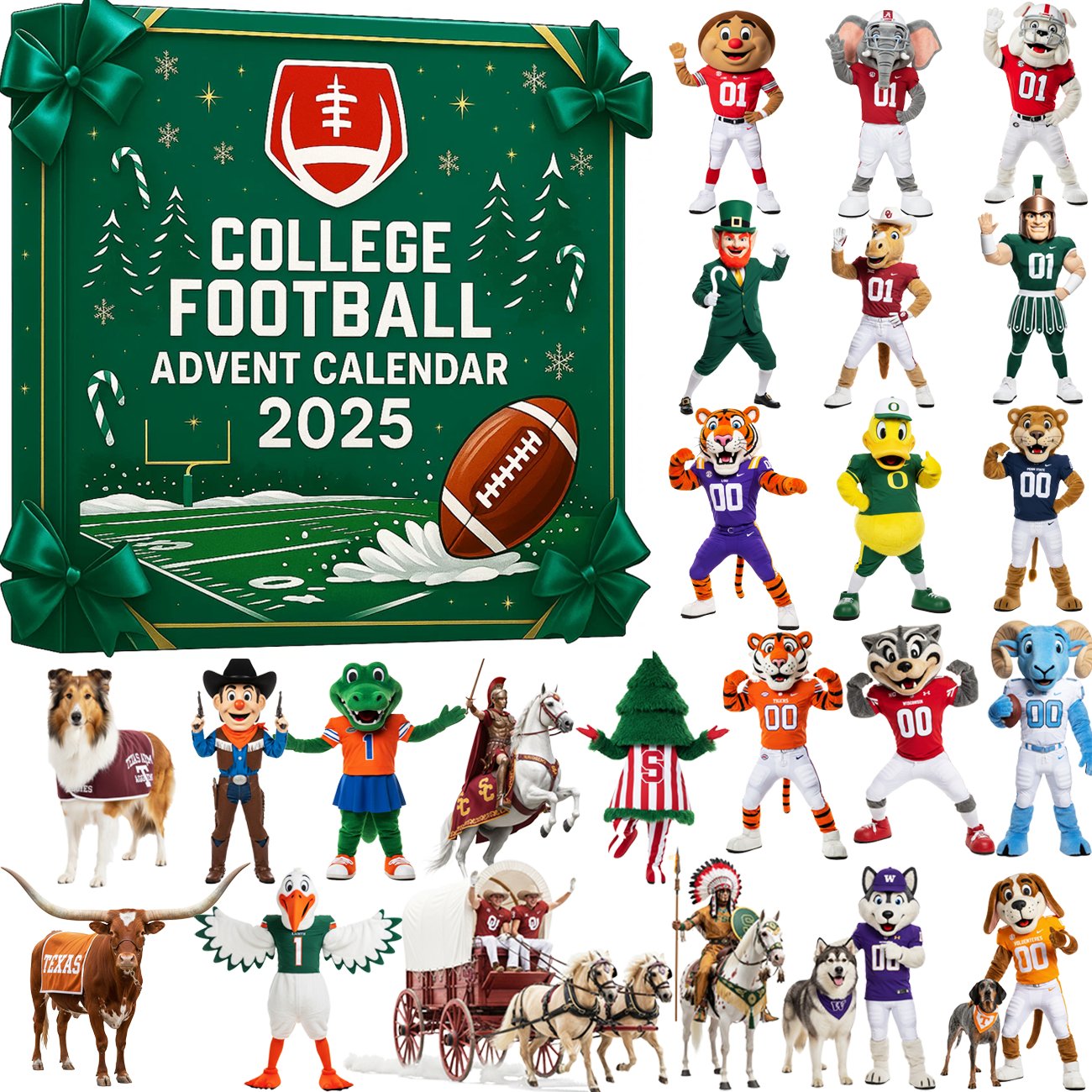 College Football Mascot Advent Calendar 2025
