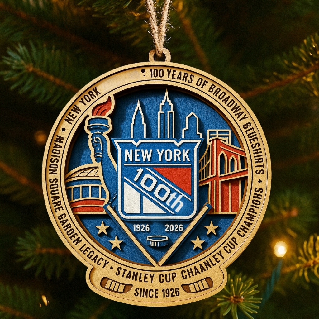 Rangers 100th Anniversary Christmas Ornament