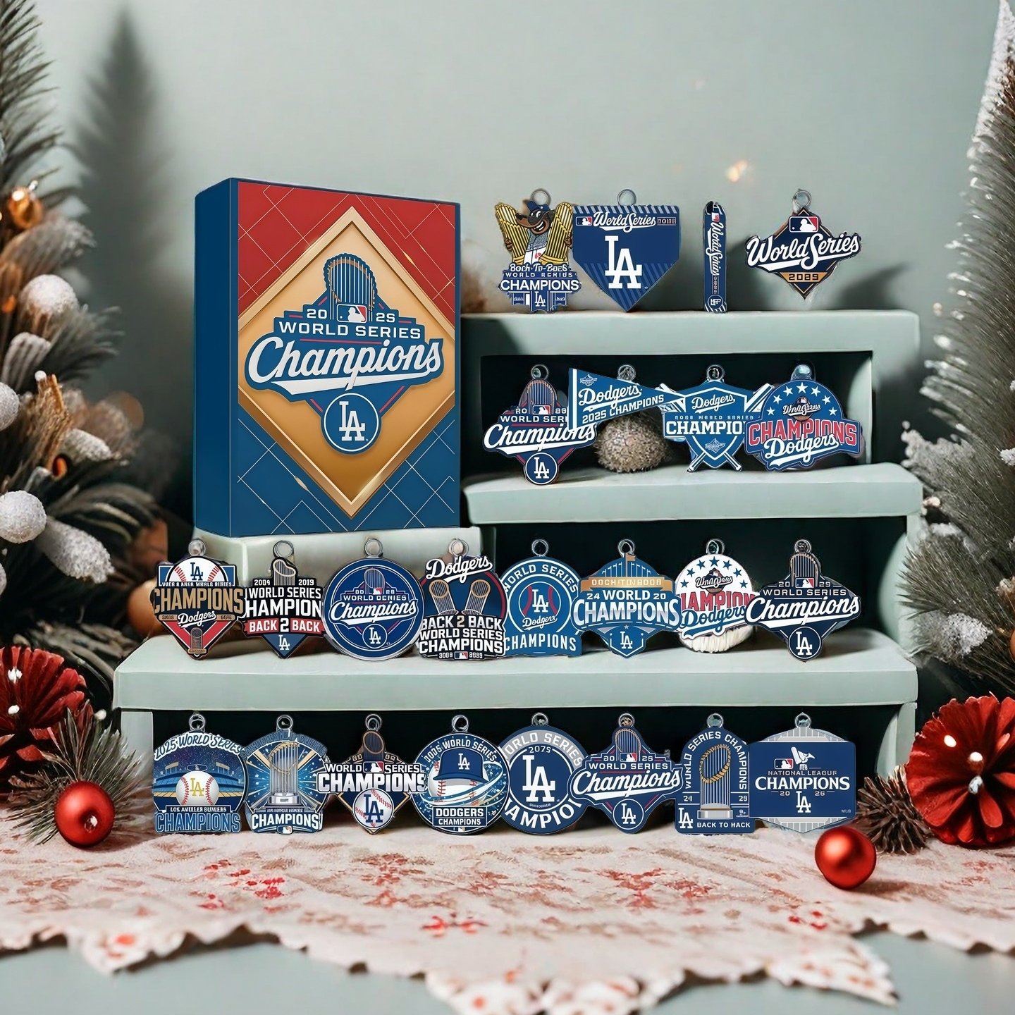 🏆2025 Los Angeles Dodgers World Series Ornament Advent Calendar