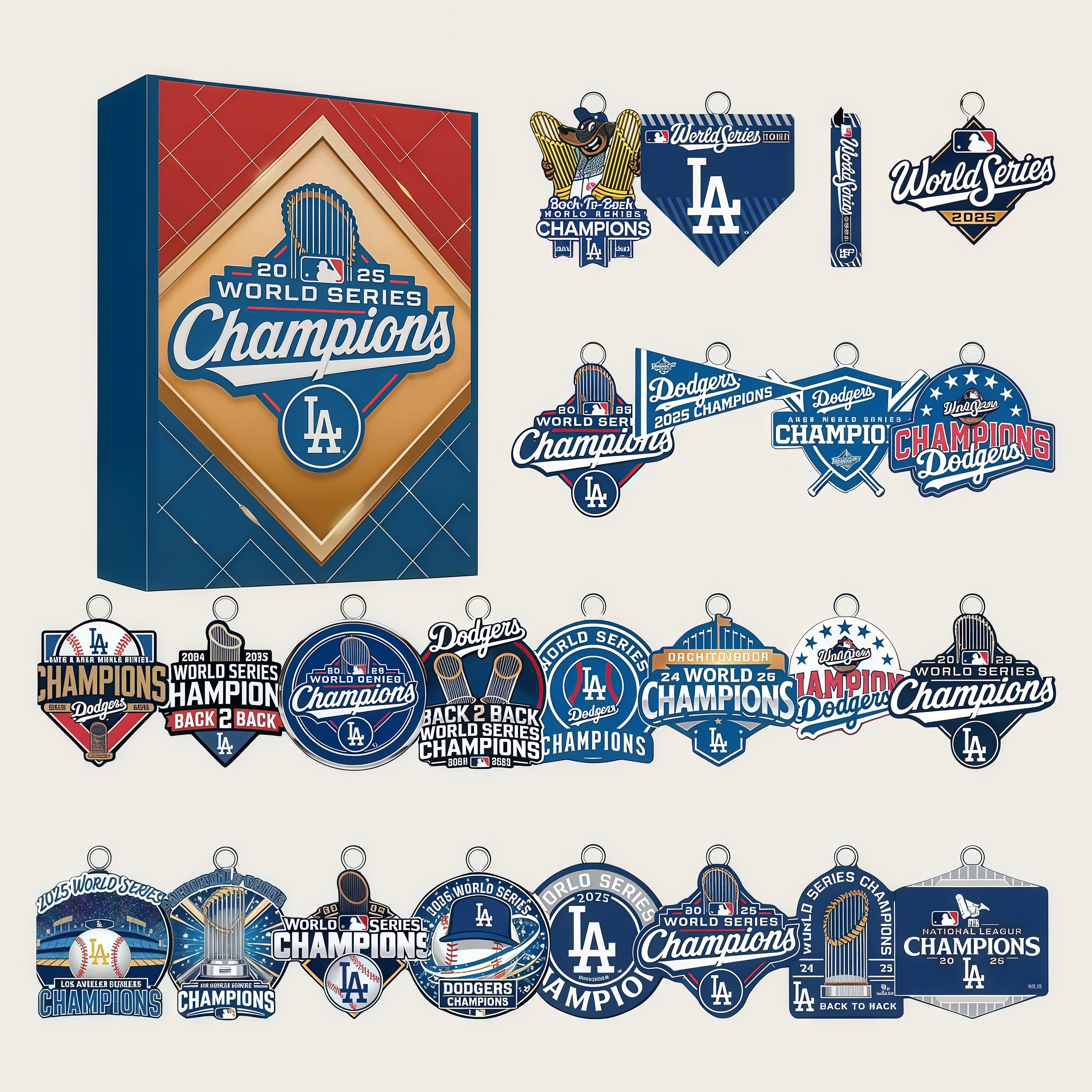 🏆2025 Los Angeles Dodgers World Series Ornament Advent Calendar