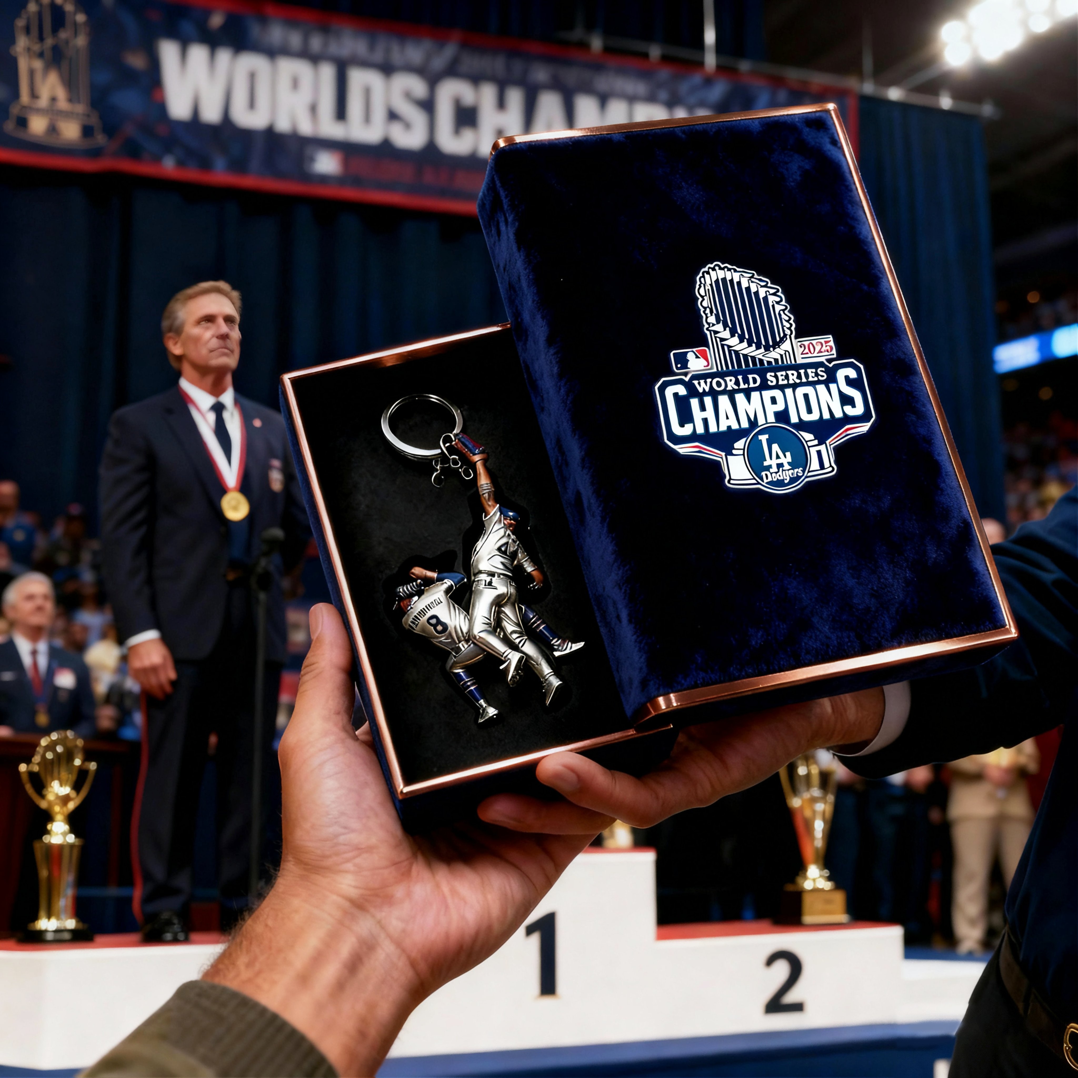 🎄World Series Game 7 Andy Pages Catch Keychain