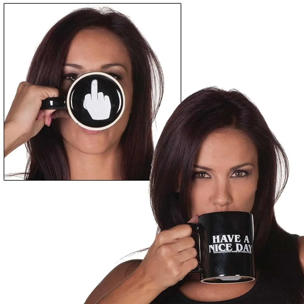 Have a Nice Day Middle Finger Mugs