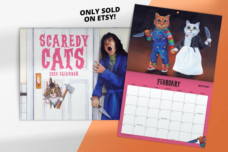 Scaredy Cats 2024 Monthly Calendar