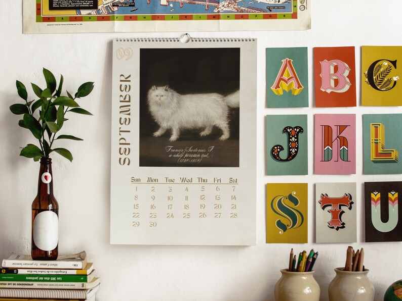 2024 Wall Hanging Calendar, Funny Art Novelty Gift