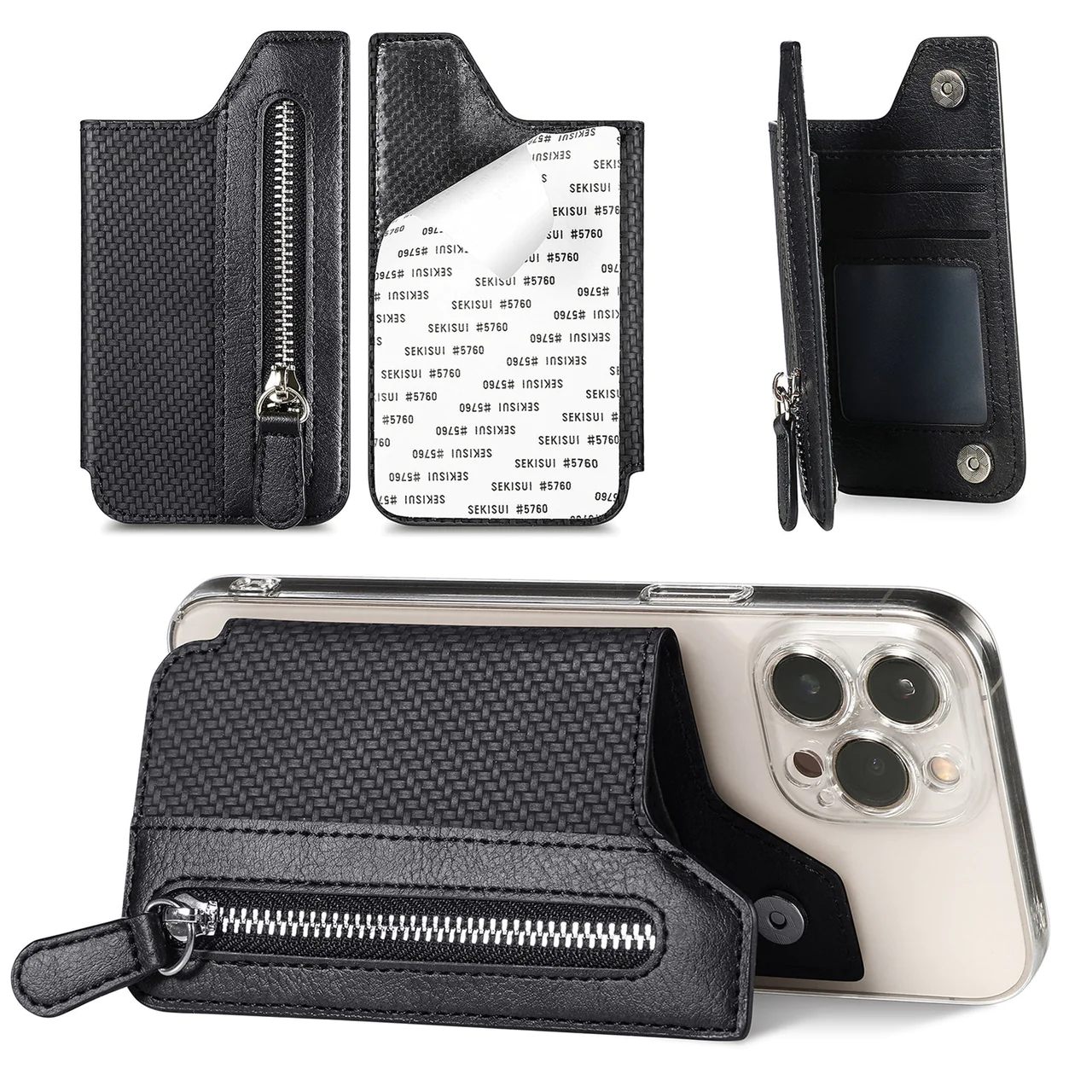 Multifunctional adhesive Phone Wallet Card Holder