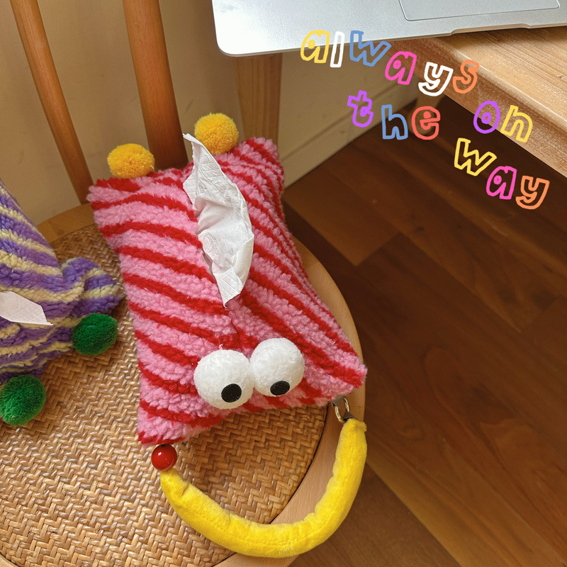 🎀Creative Gift🎁 - 💜Cute Paper Drawout Box Hanging Bag🎗