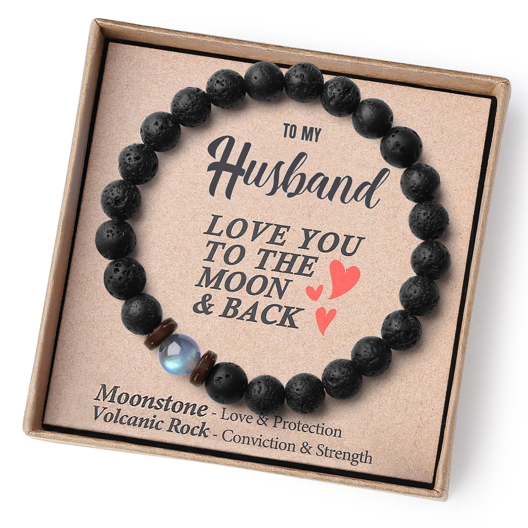 Valentine's Day Specials-Natural Volcanic Rock Beaded Bracelet