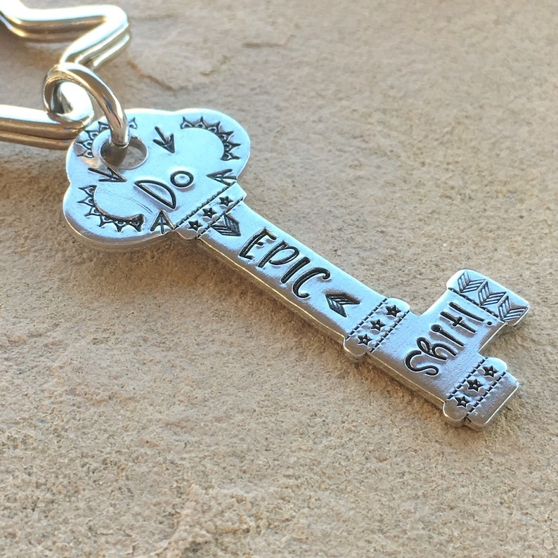✨Funny Handstamped Key Chain