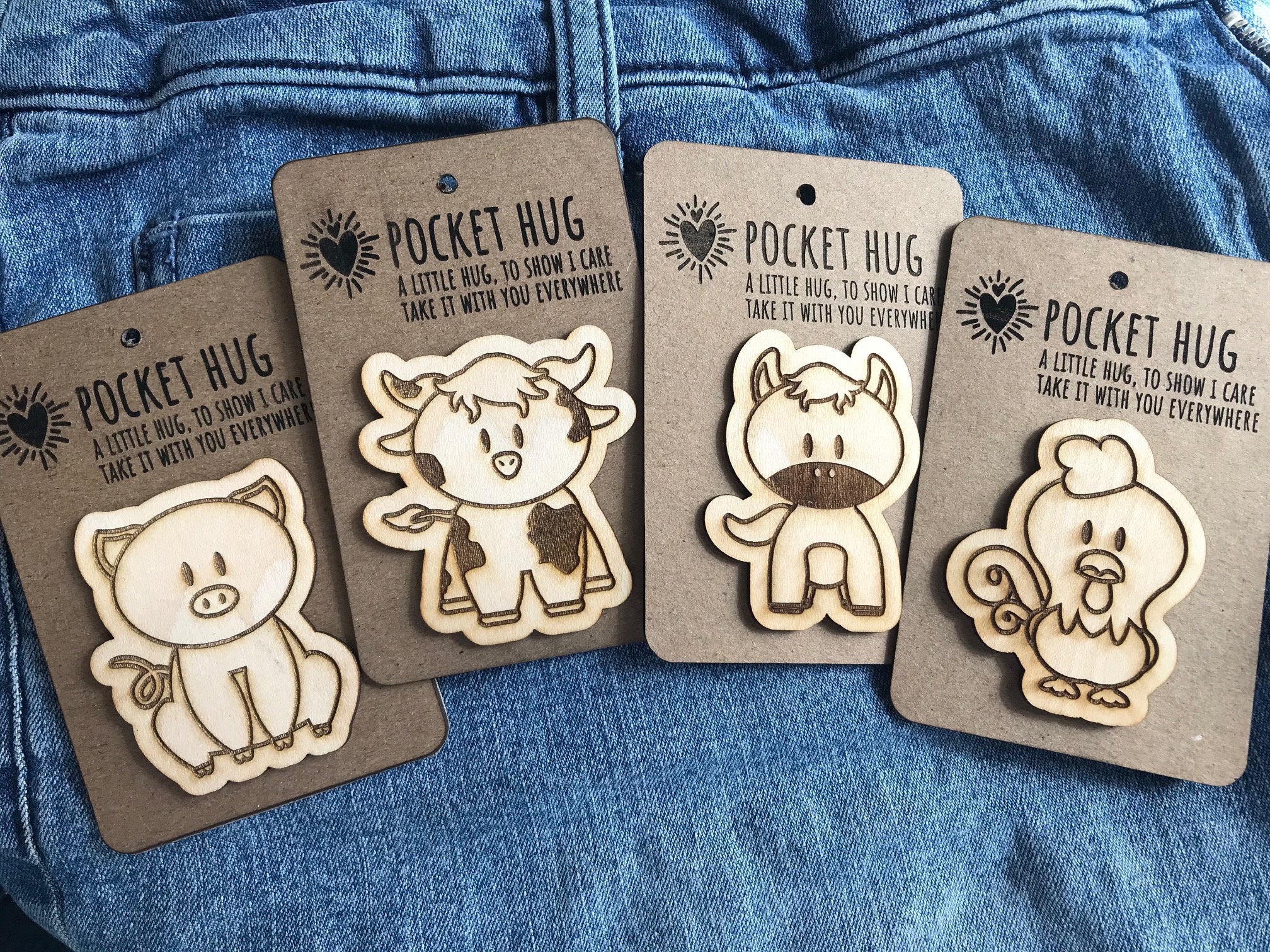 👼CUTE WOODEN ANIMAL POCKET PAL✨