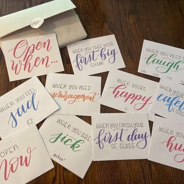 💌Open When Envelopes - College