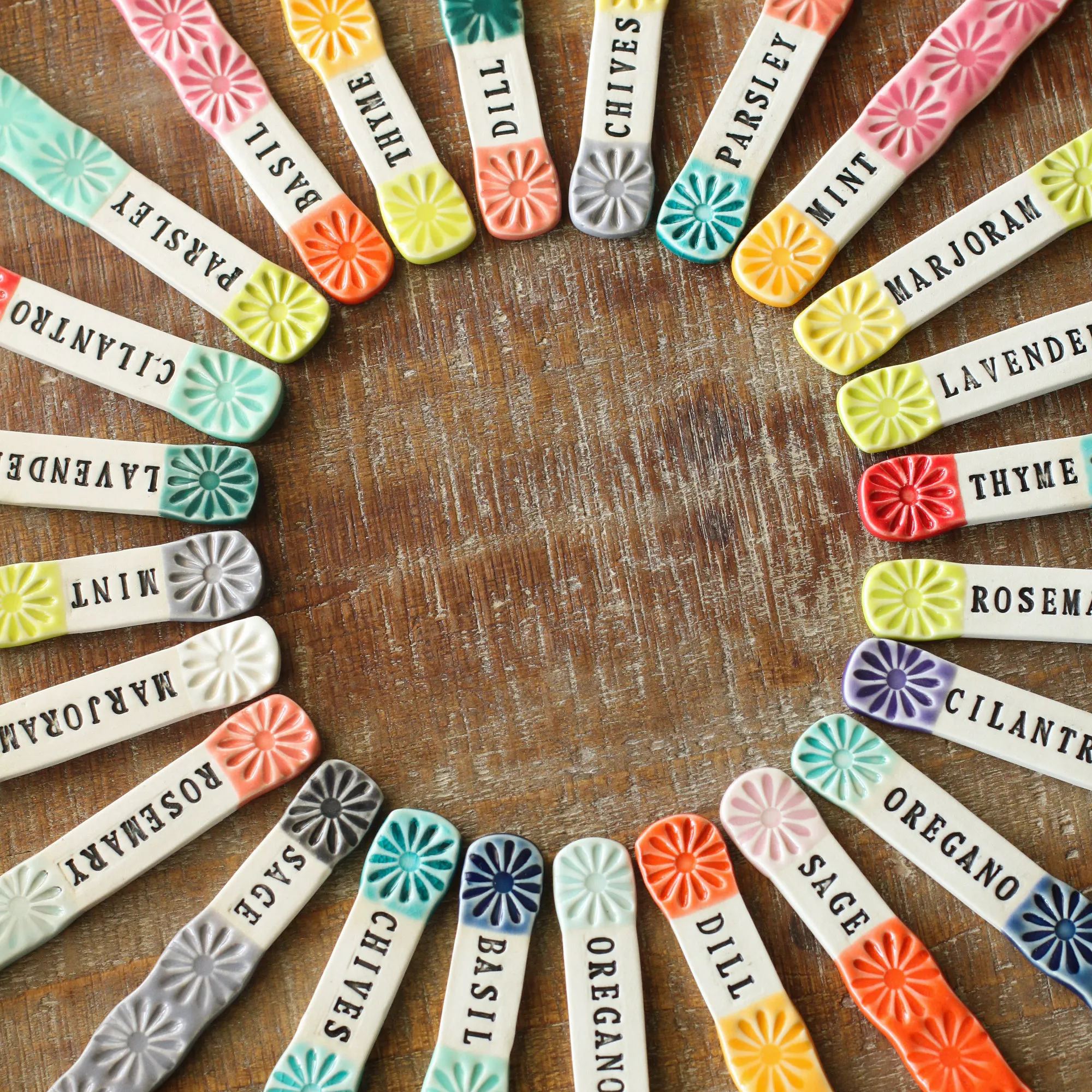 🌿Handmade Porcelain Garden Markers