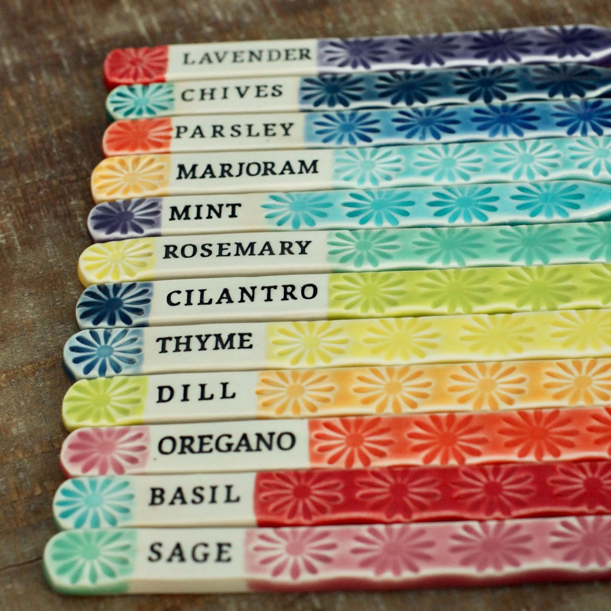 🌿Handmade Porcelain Garden Markers