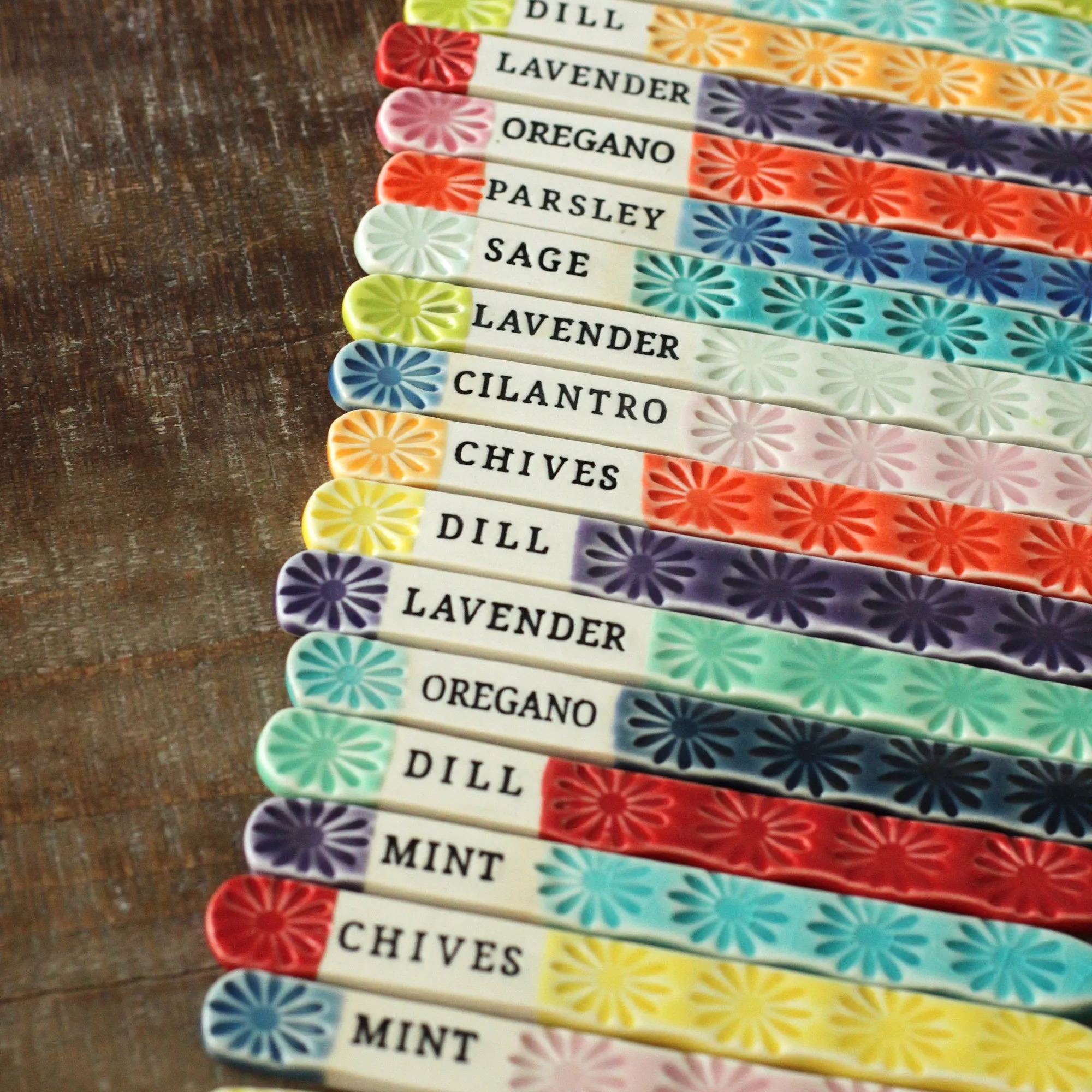 🌿Handmade Porcelain Garden Markers