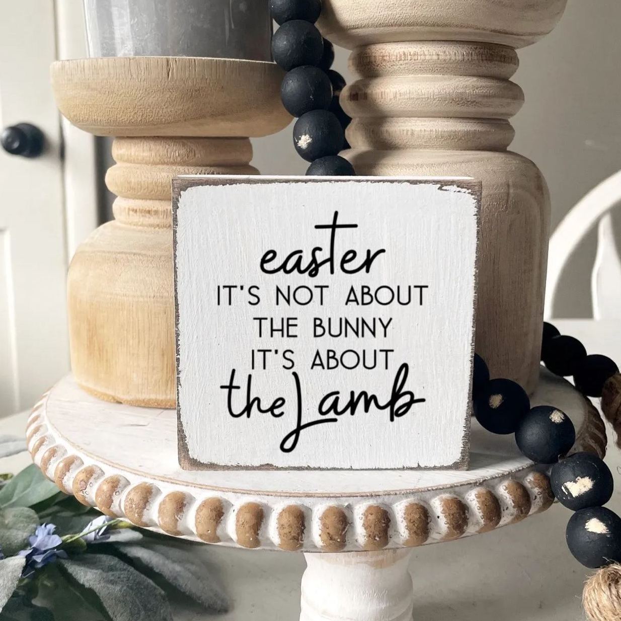 Wooden Easter Christian Sign