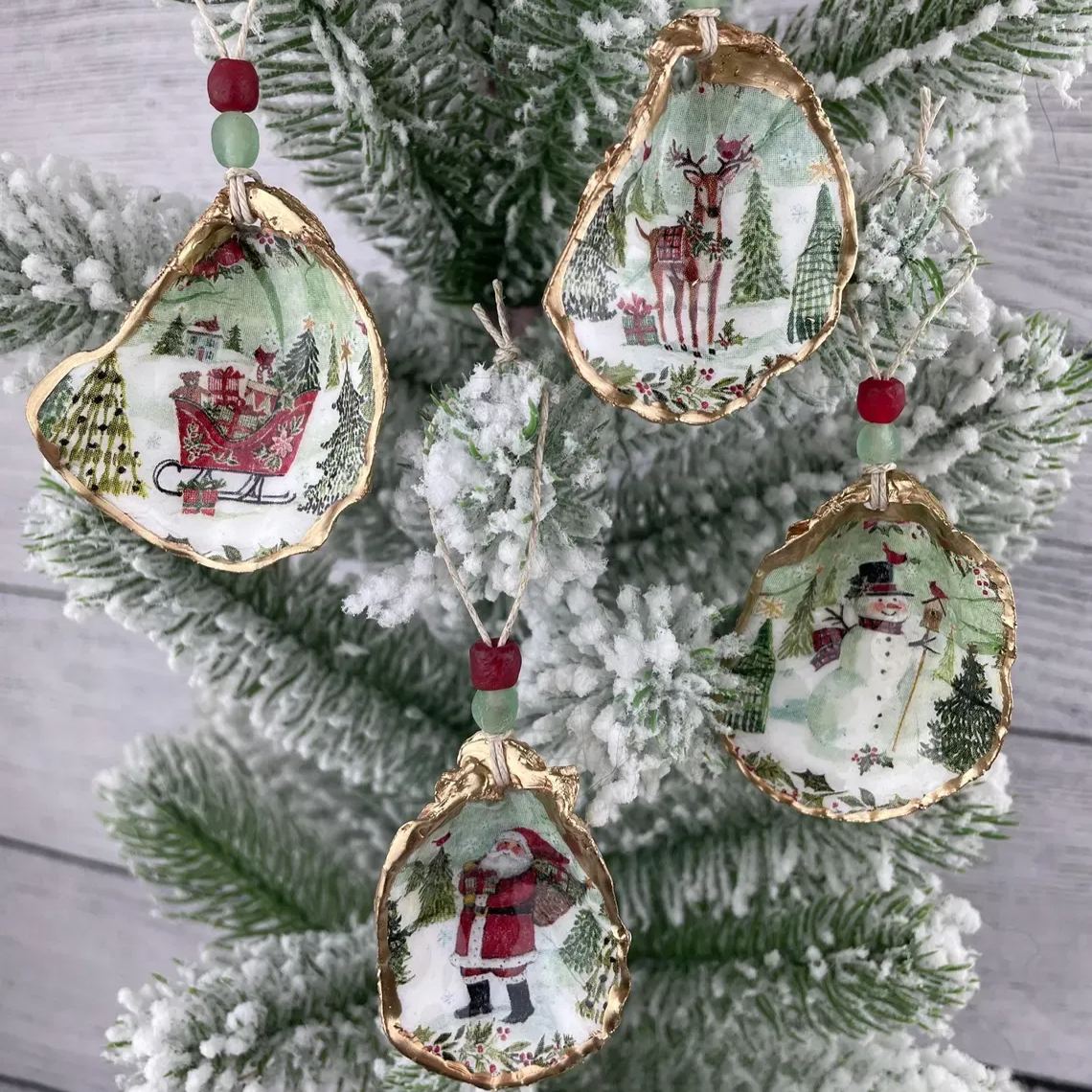 🎄Christmas Oyster Shell Ornament