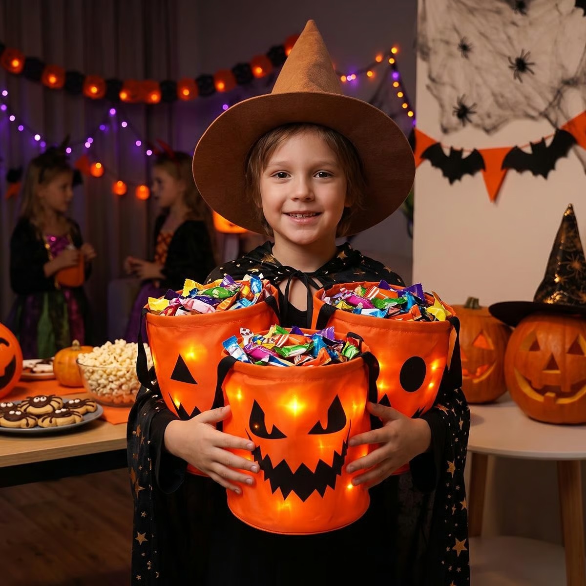 Halloween Early Sale🎃 Halloween LED Candy Bucket Bags