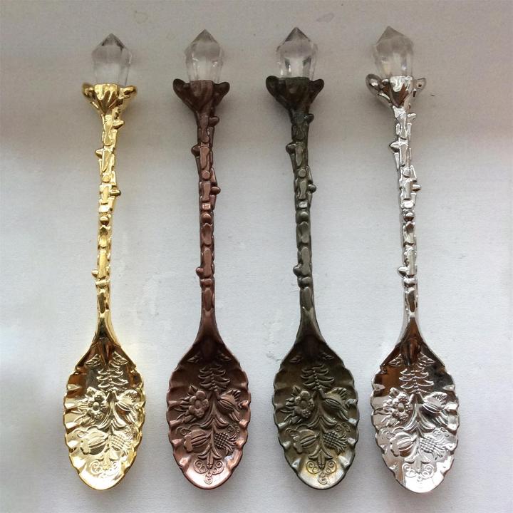 ✨Ornate Vintage Retro Crystal Tea Spoon🥄