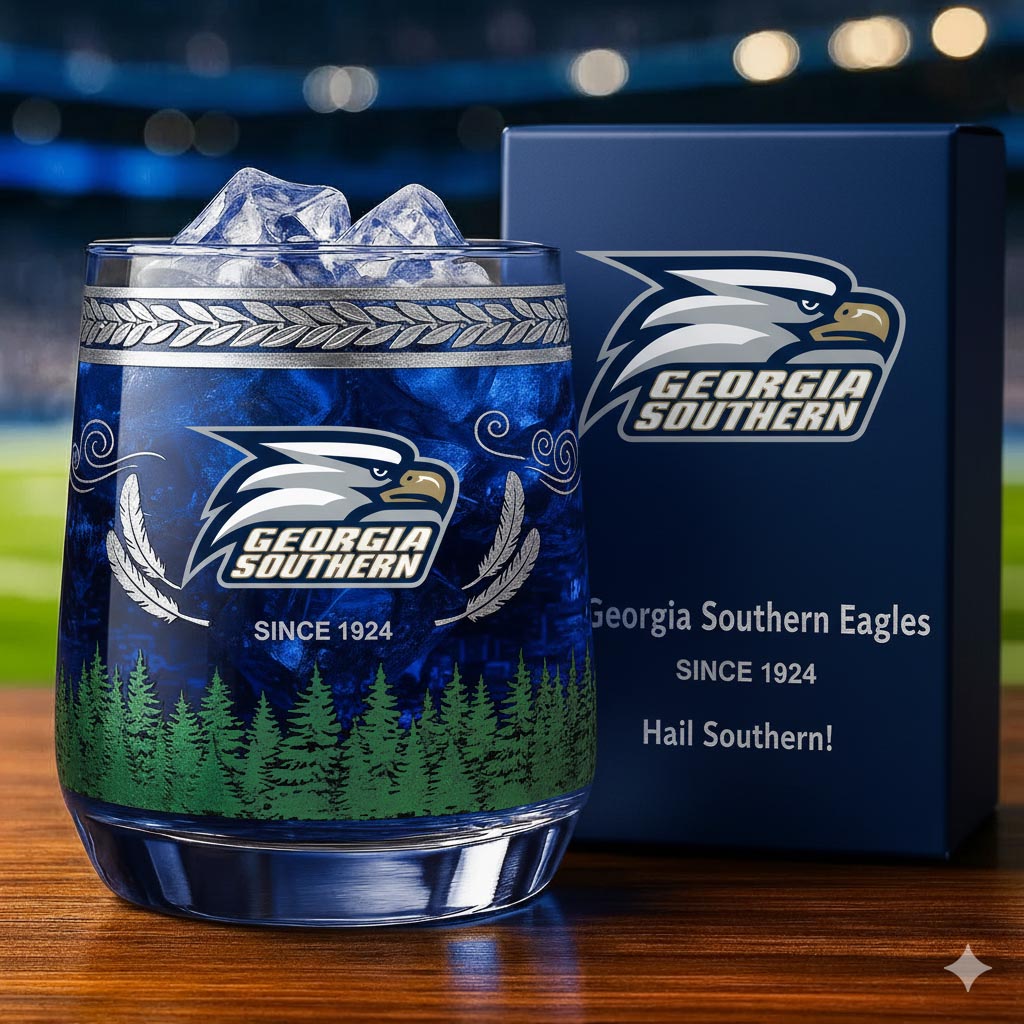 Georgia Southern Eagles football Whiskey Glass