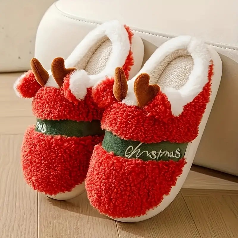 Reindeer Christmas Slippers