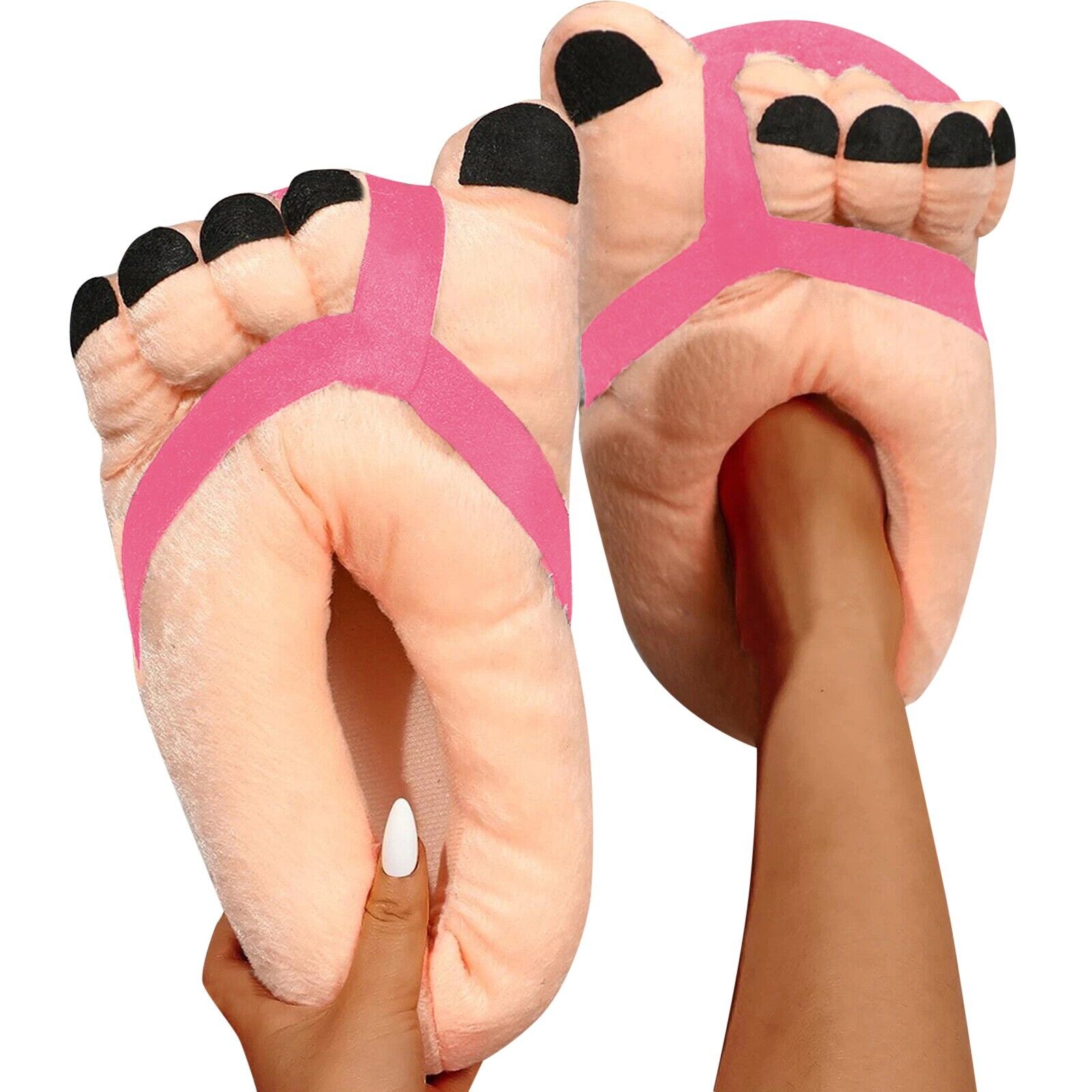 Funny Foot Plush Novelty Slippers