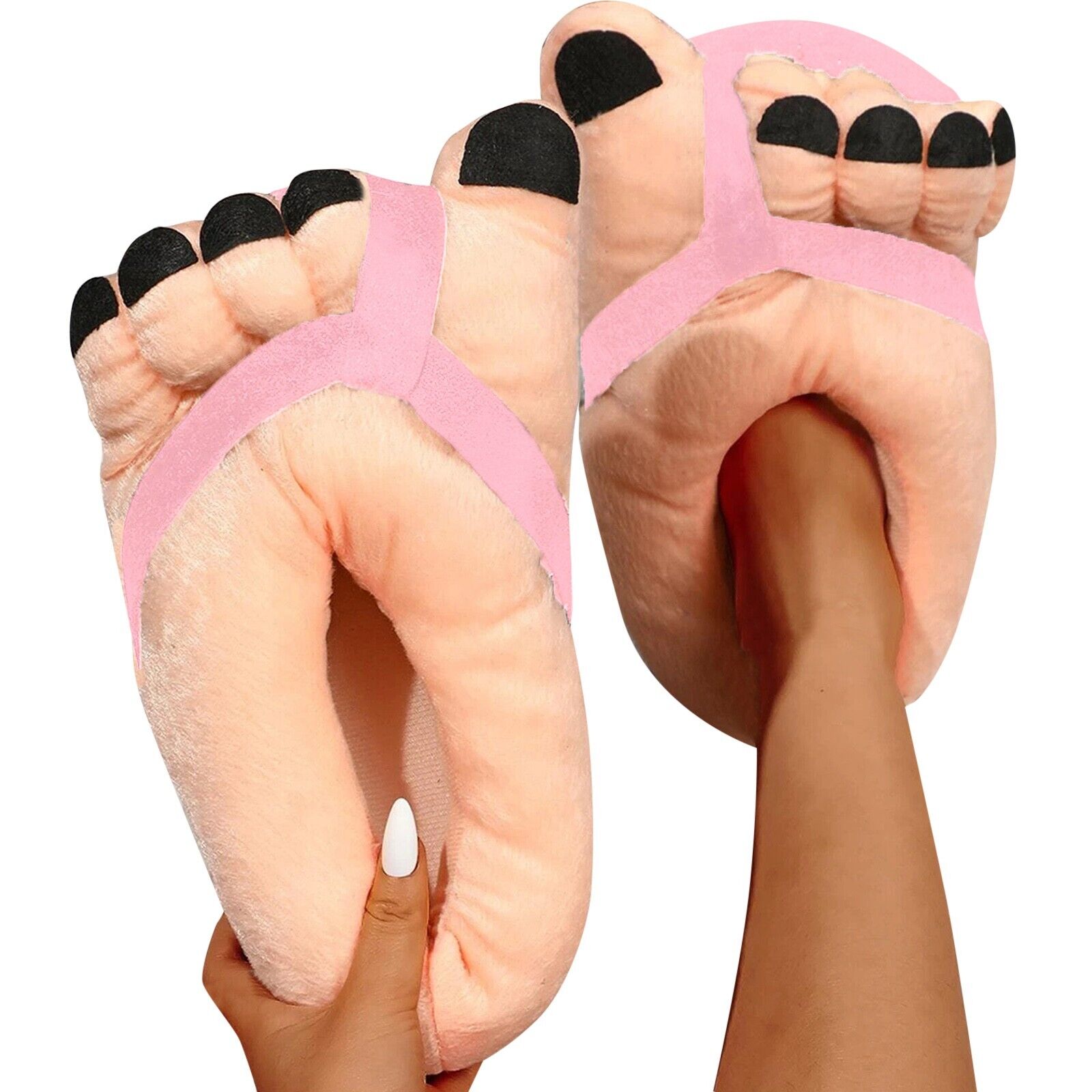 Funny Foot Plush Novelty Slippers
