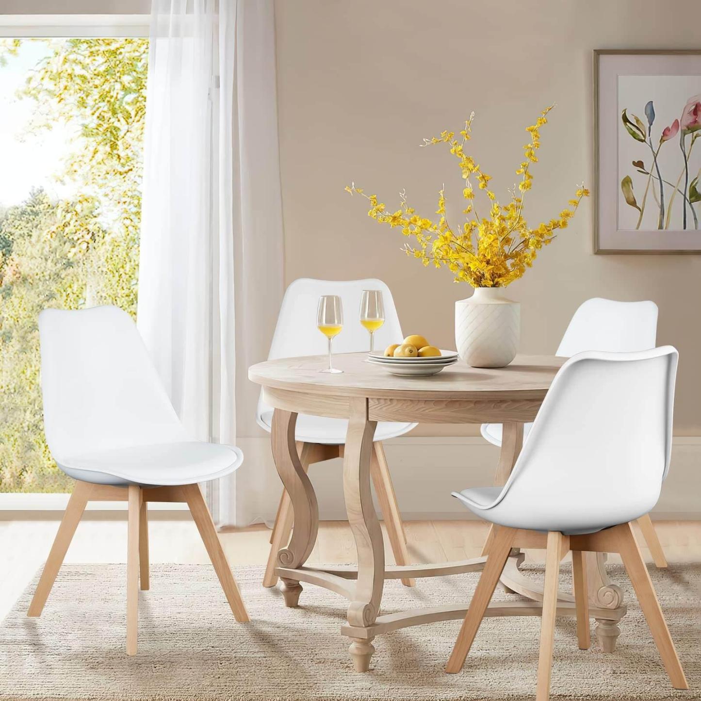 Dining Chairs Set of 4 Mid-Century Modern Dinning Chairs