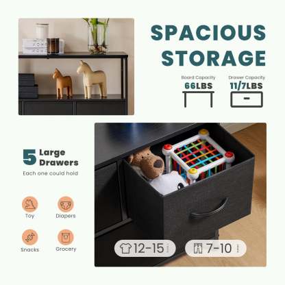 Dresser for Bedroom, Drawer Dresser Organizer Storage Drawers Fabric Storage Tower