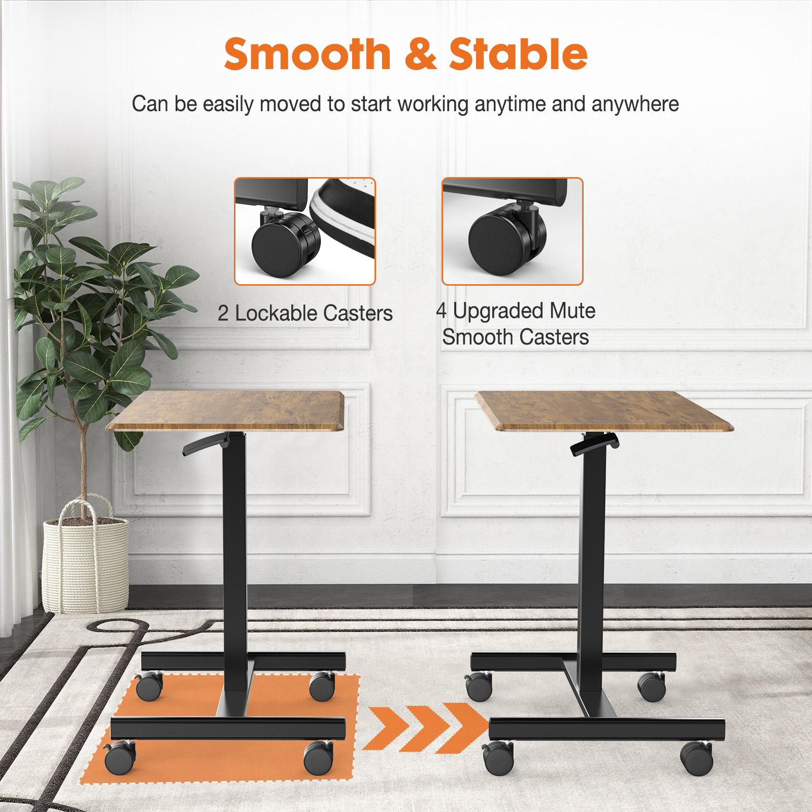 Small Standing Desk Mobile Standing Desk Adjustable Height