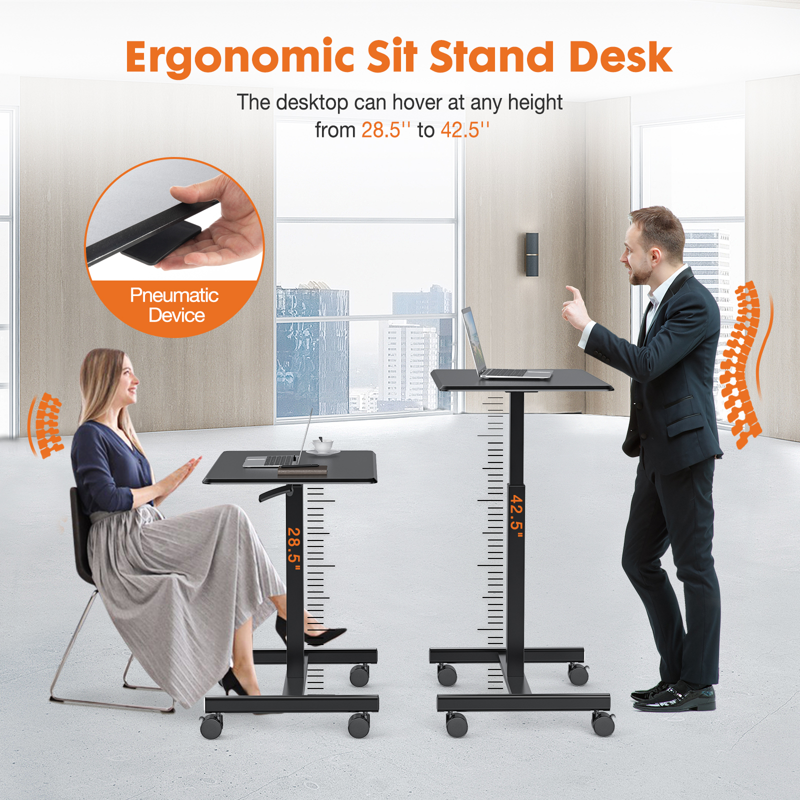 Small Standing Desk Mobile Standing Desk Adjustable Height