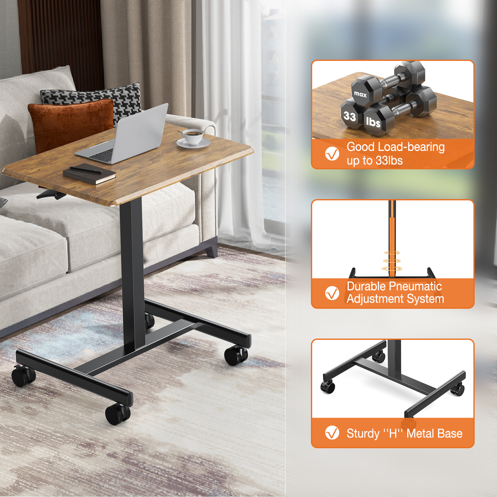 Small Standing Desk Mobile Standing Desk Adjustable Height