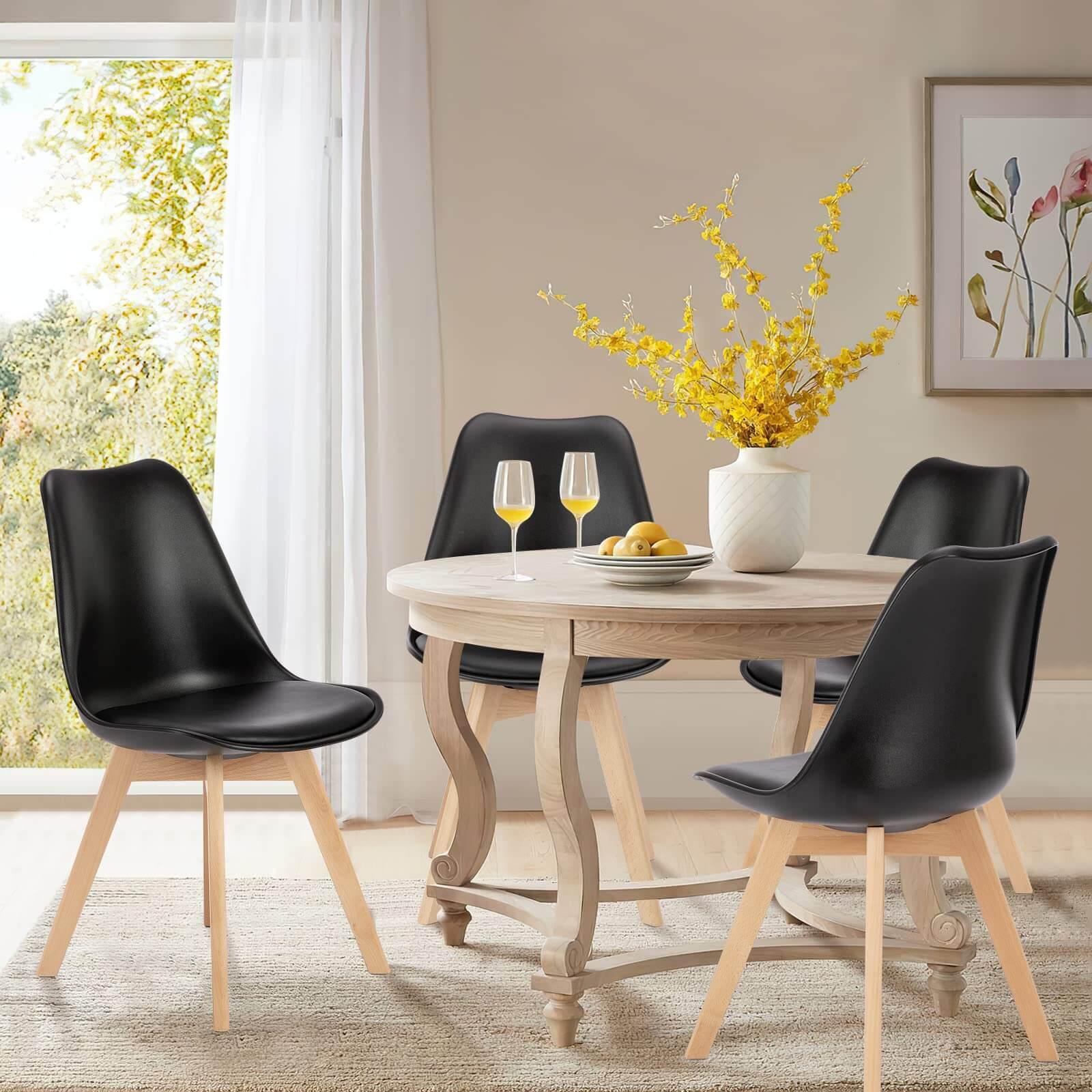 Dining Chairs Set of 4 Mid-Century Modern Dinning Chairs