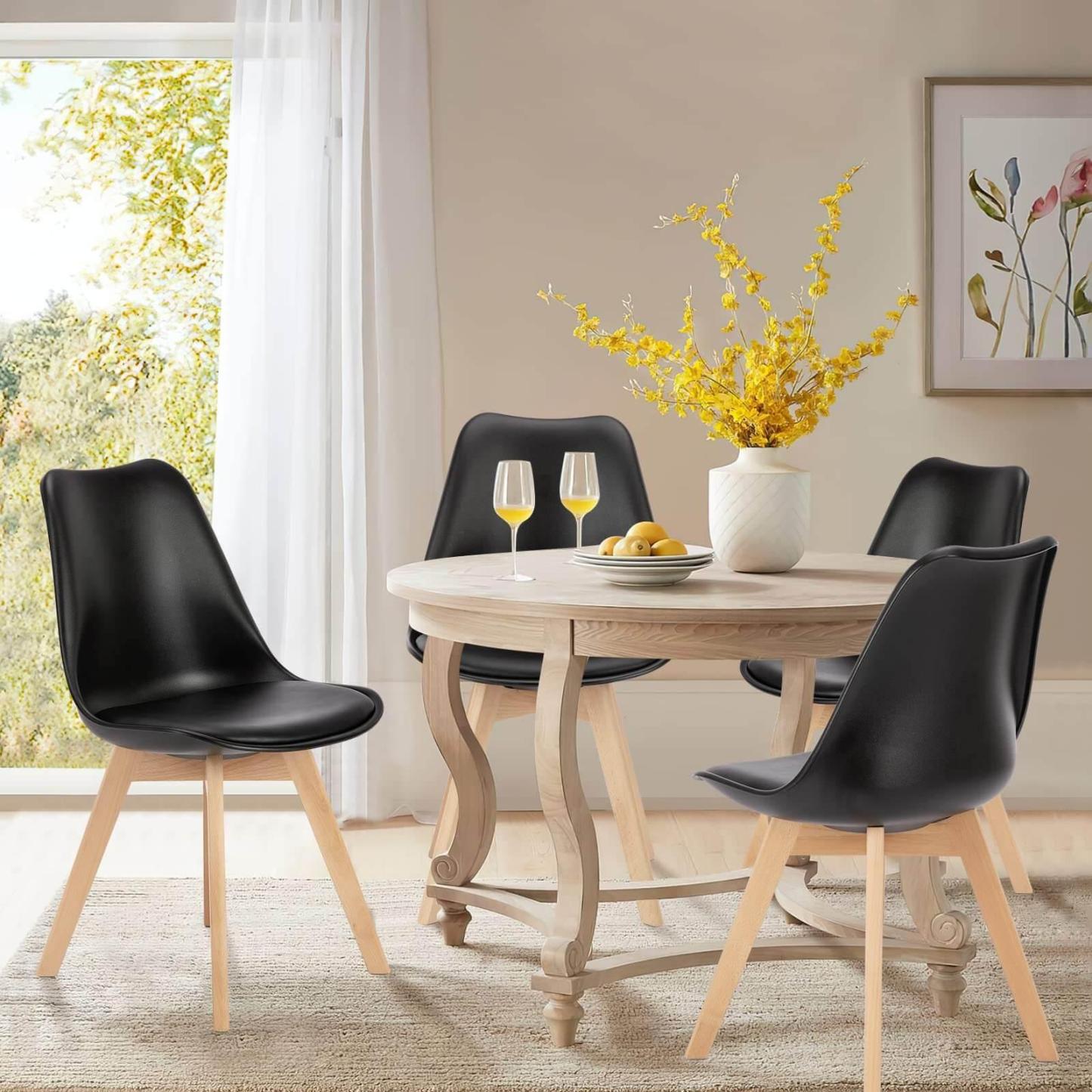 Dining Chairs Set of 4 Mid-Century Modern Dinning Chairs