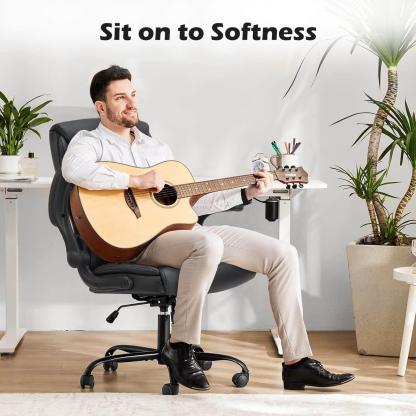 Big and Tall Office High Back Ergonomic Executive Desk Extra Wide Seat