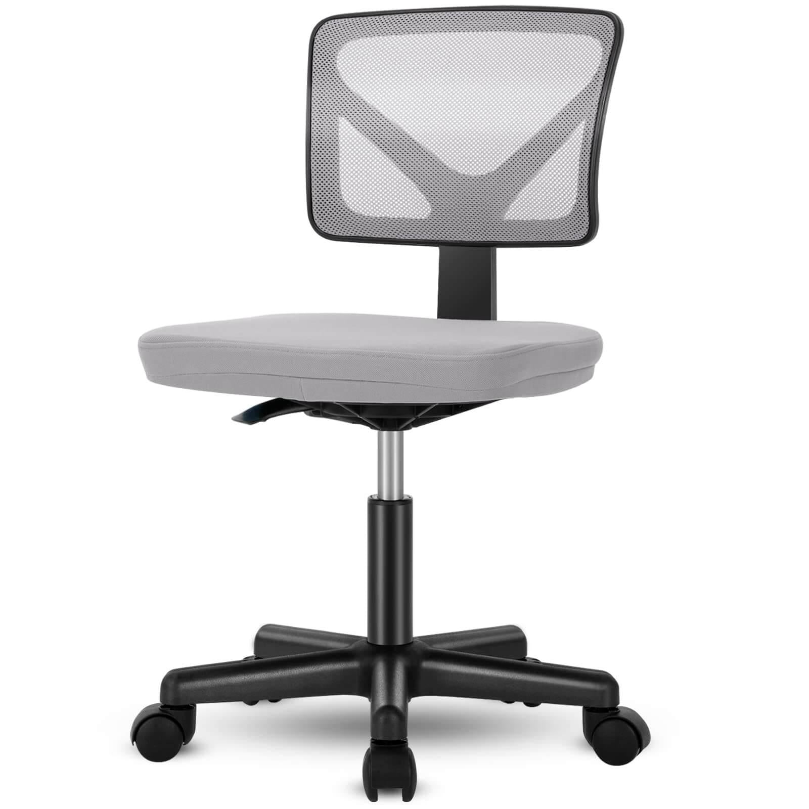 Armless Mesh Office Chair, Ergonomic Computer Desk Chair