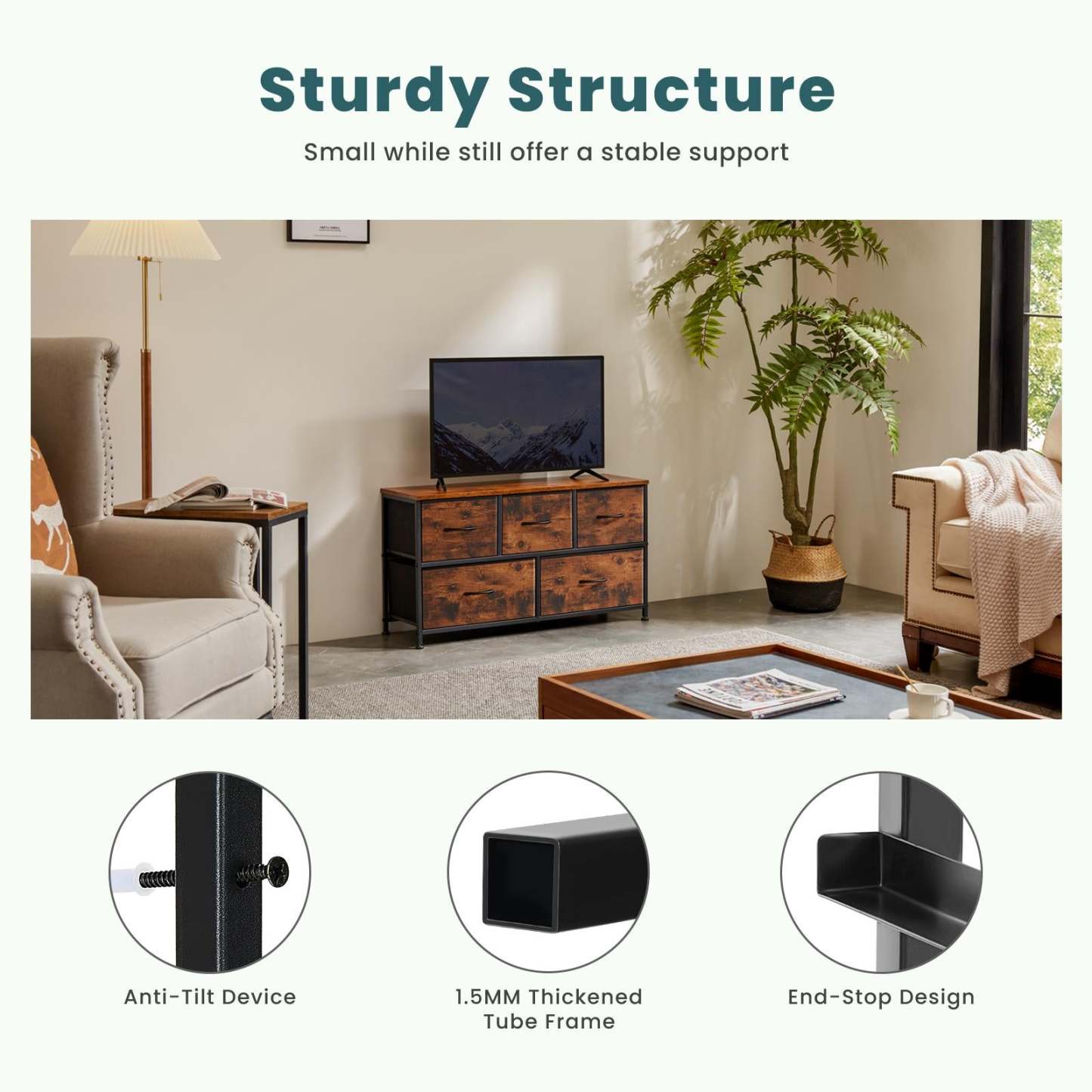 Dresser for Bedroom, Drawer Dresser Organizer Storage Drawers Fabric Storage Tower