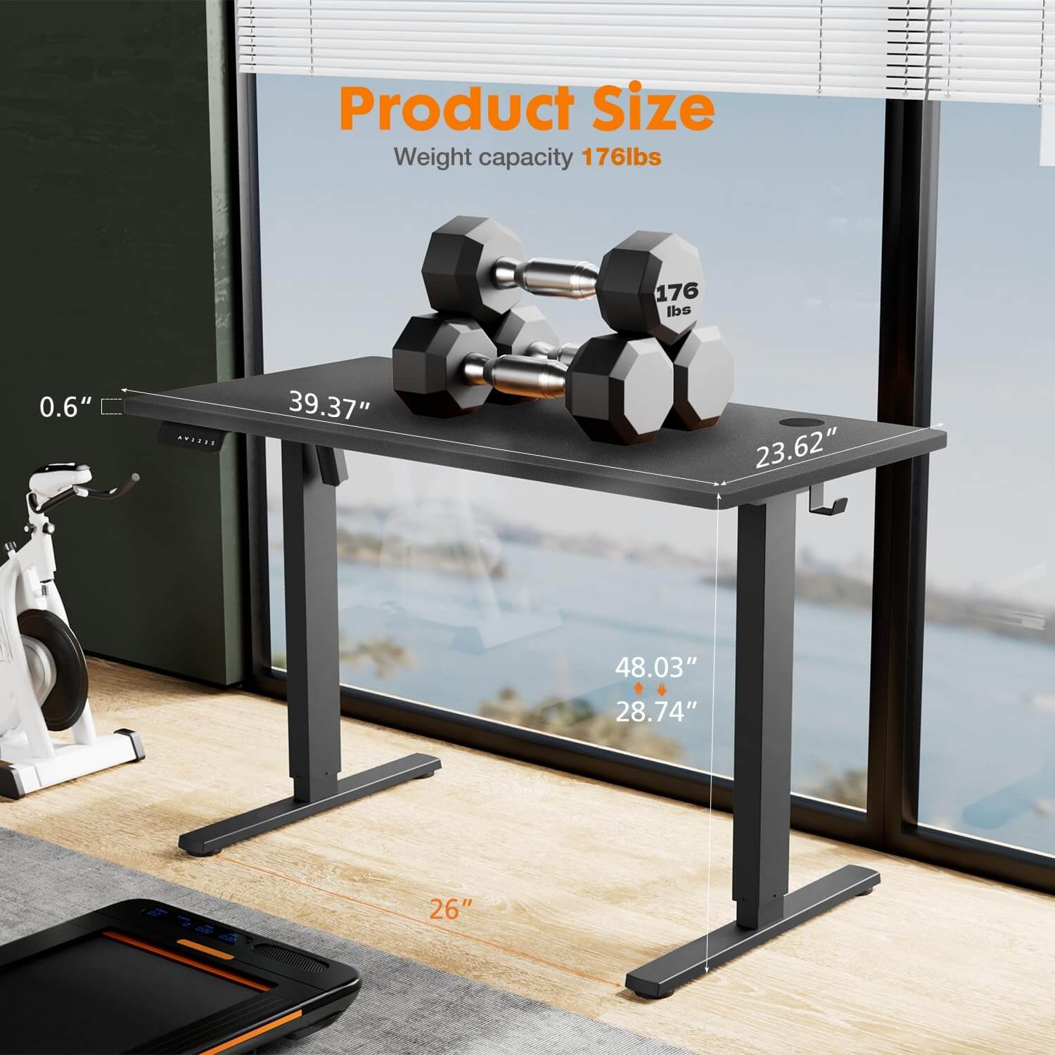 Electric Height Adjustable Standing Desk,Sit to Stand Ergonomic Computer Desk