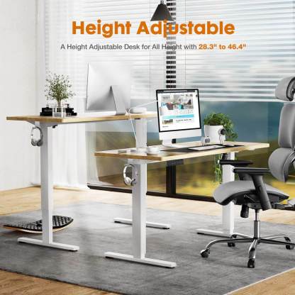 Electric Height Adjustable Standing Desk,Sit to Stand Ergonomic Computer Desk