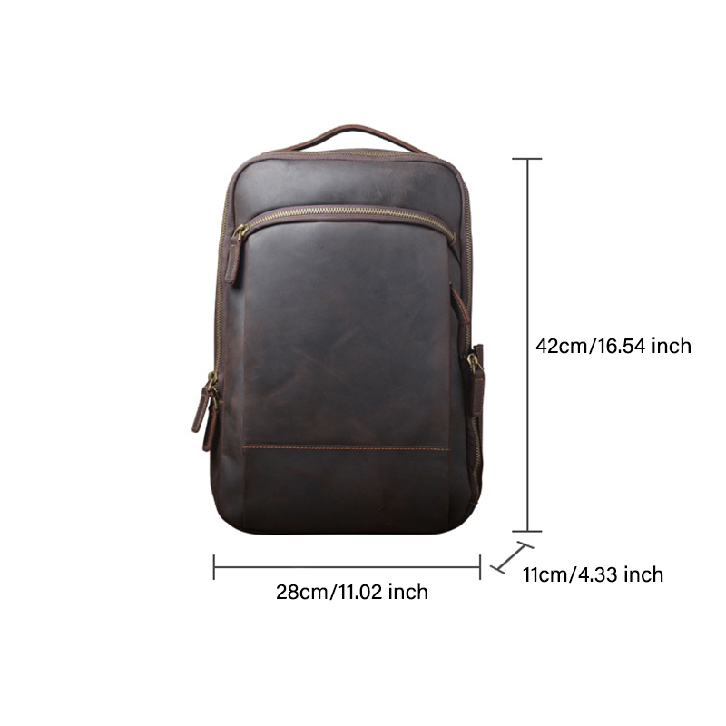 Vintage-Rucksack aus echtem Leder BP01