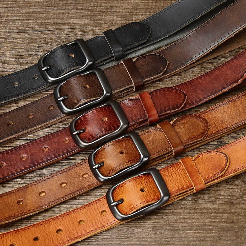 Rustic Leather Everyday Belt 3.3CM