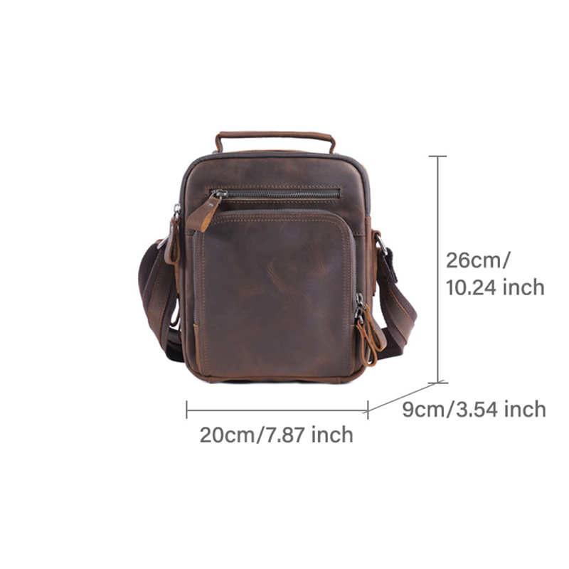 Vintage Schultertasche aus echtem Leder LB02