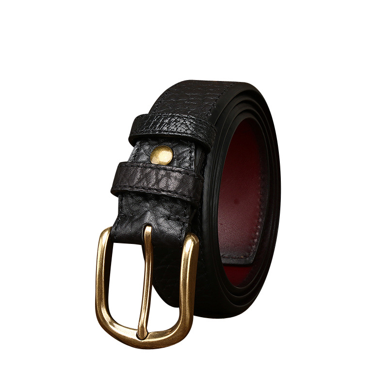 Dual-Sided Leather Belt 3.8cm Wide B11