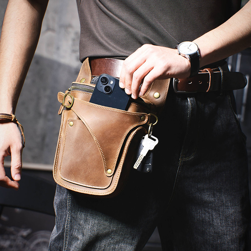 Vintage Genuine Leather Waist Bag