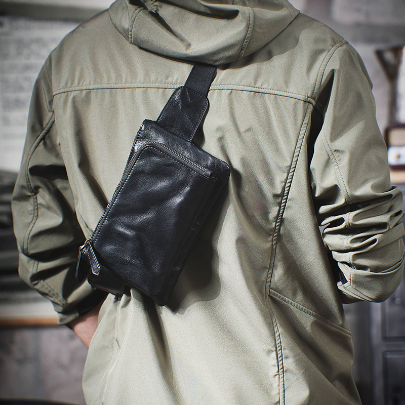 Vintage Genuine Leather Chest Bag LB07