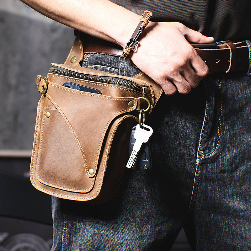 Vintage Genuine Leather Waist Bag