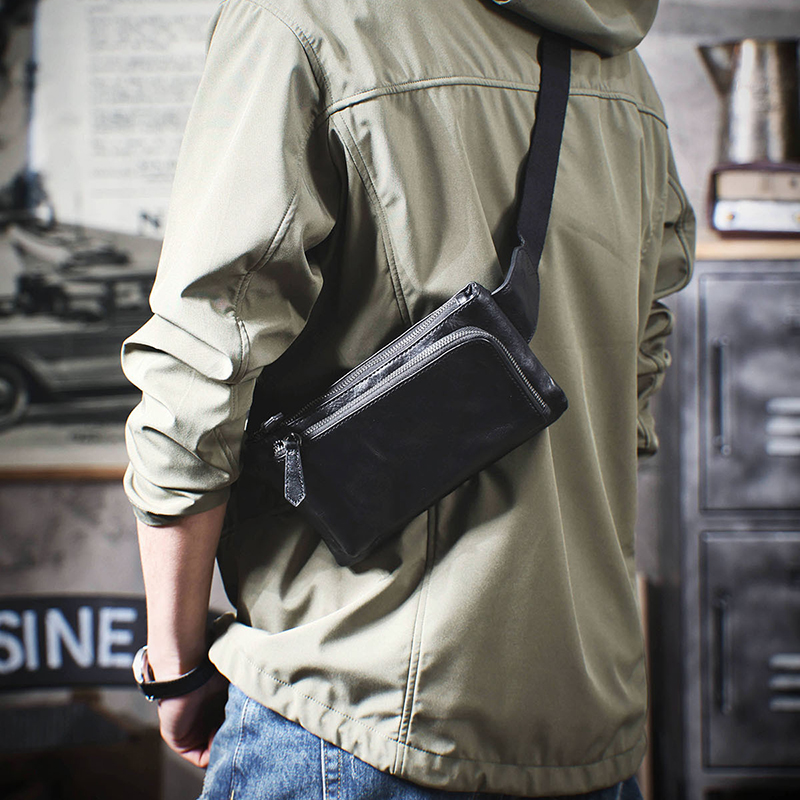 Vintage Genuine Leather Chest Bag LB07