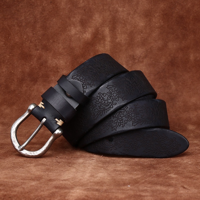 Vintage Genuine Leather Belt Wide 3.8CM