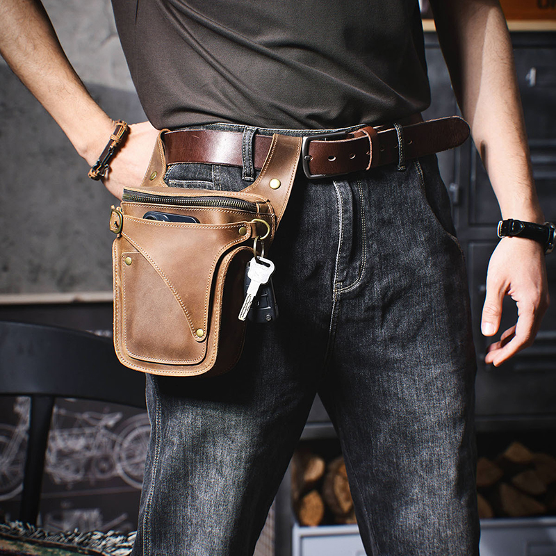 Vintage Genuine Leather Waist Bag